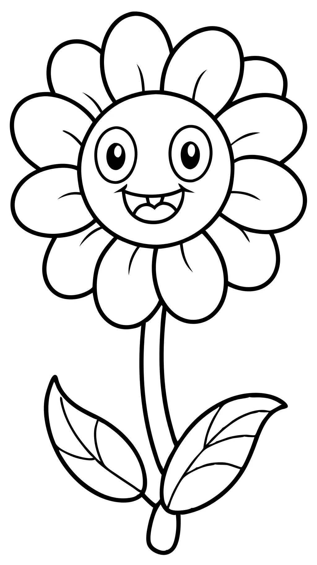 easy cute flower coloring pages